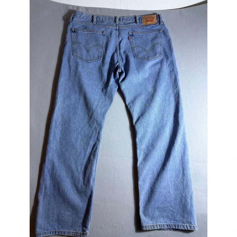 y2k Levis 505 Straight Fit Mens Jeans 40x30 Medium Wash Blue Denim 100% Cotton